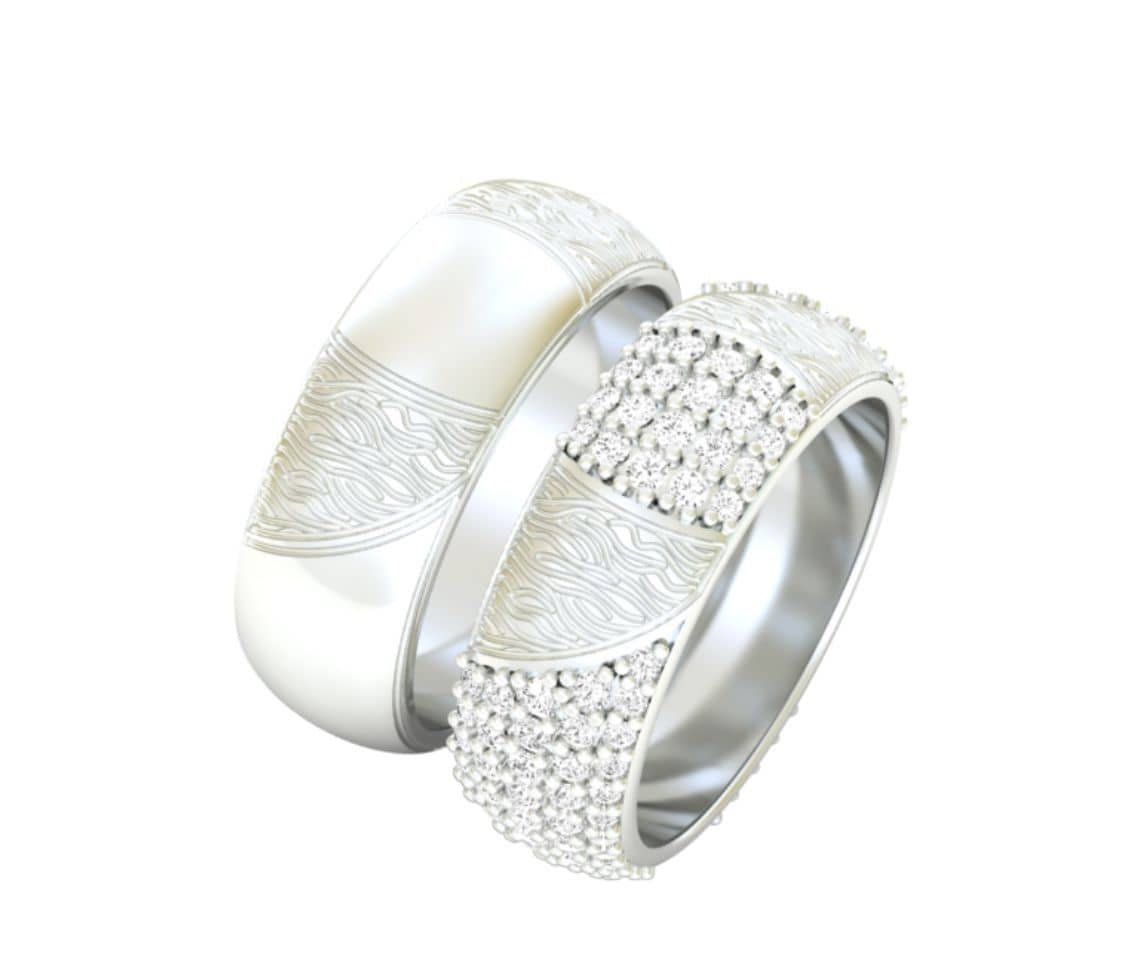 3D CAD Wedding Ring With Enamel - Free 3D Model - 2