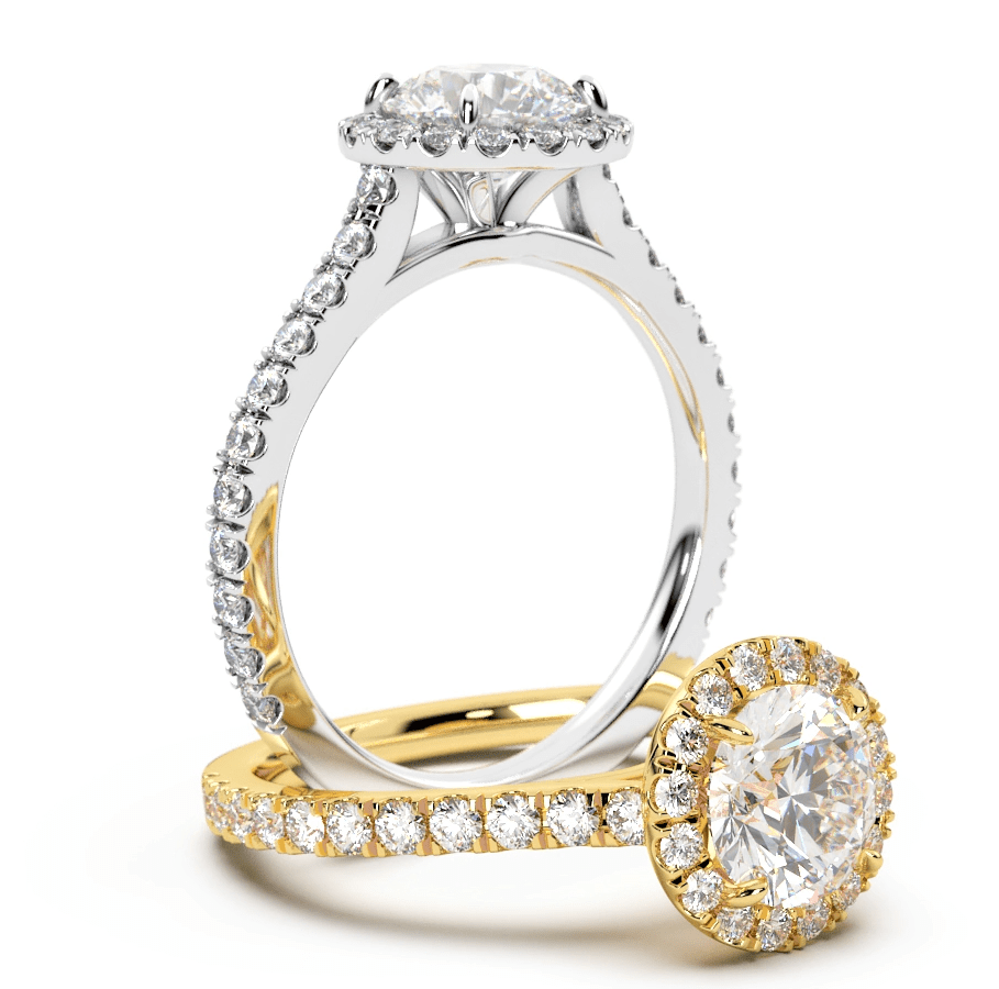 Anello Sara oro giallo e bianco