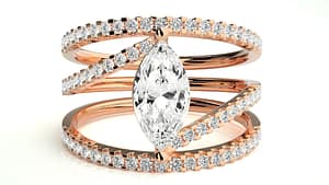 marquise fascia oro rosa pave