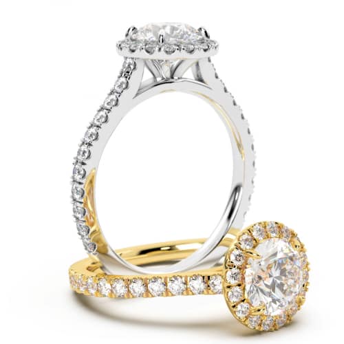 Anello Sara oro giallo e bianco Anello Sara oro giallo e bianco